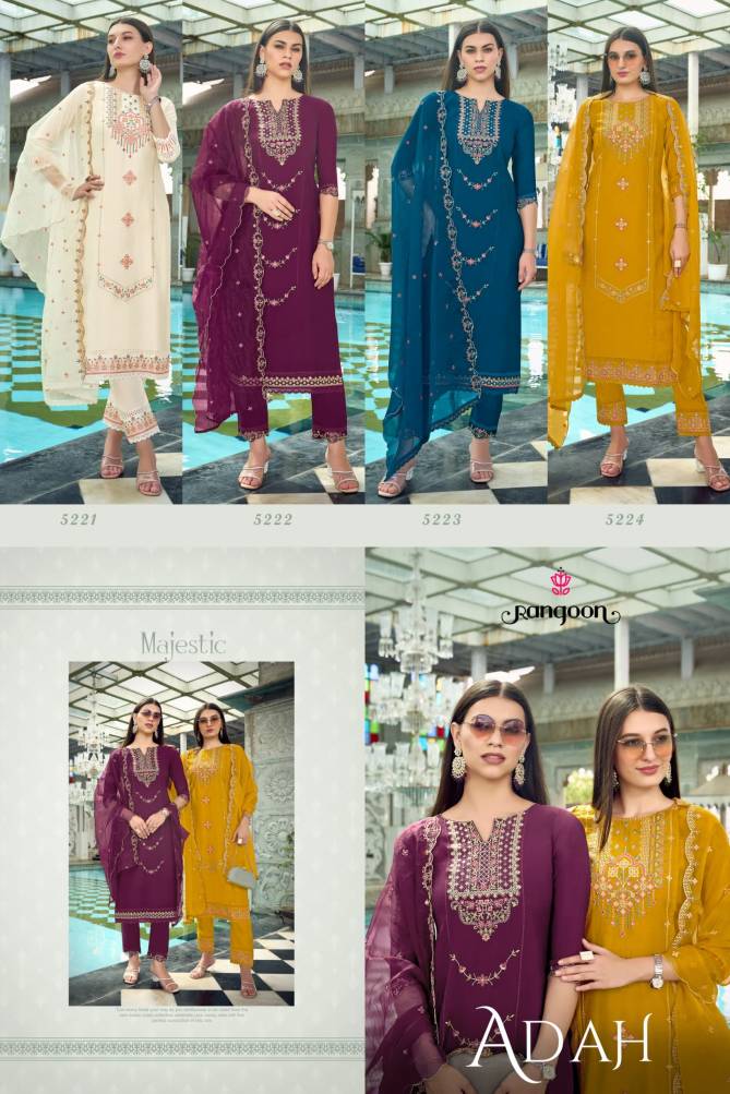 Adah By Rangoon Viscose Embroidered Kurti Bottom With Dupatta Wholesale Shop In Surat
